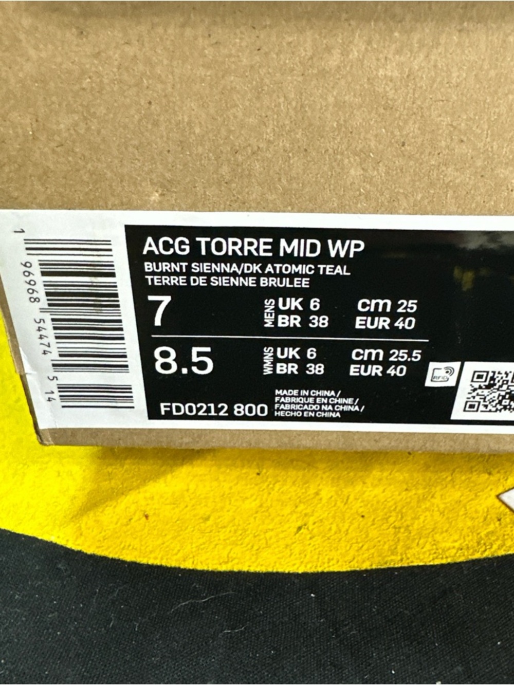Nike ACG Torre Mid WP Burnt Sienna/Obsidian Size 7M/8.5W  NIB - Picture 7 of 7